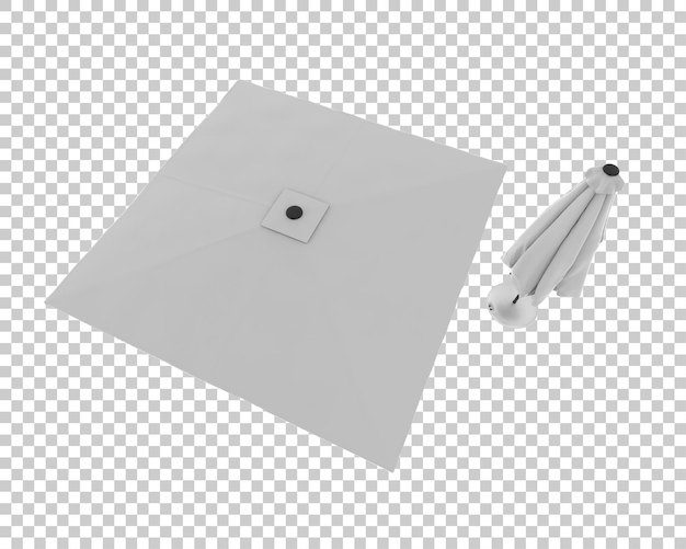Strandschirm isoliert auf durchsichtigem Hintergrund 3D-Rendering-Illustration