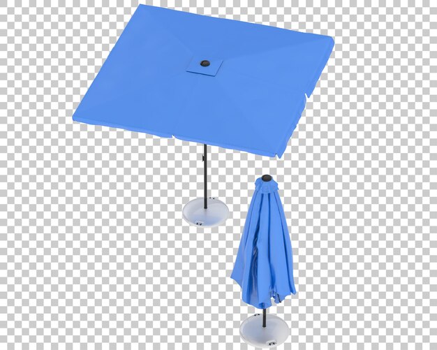 Strandschirm isoliert auf durchsichtigem Hintergrund 3D-Rendering-Illustration
