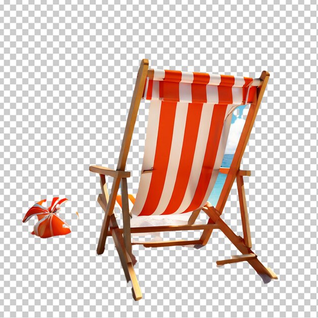 PSD strandstuhl isoliert 3d-render