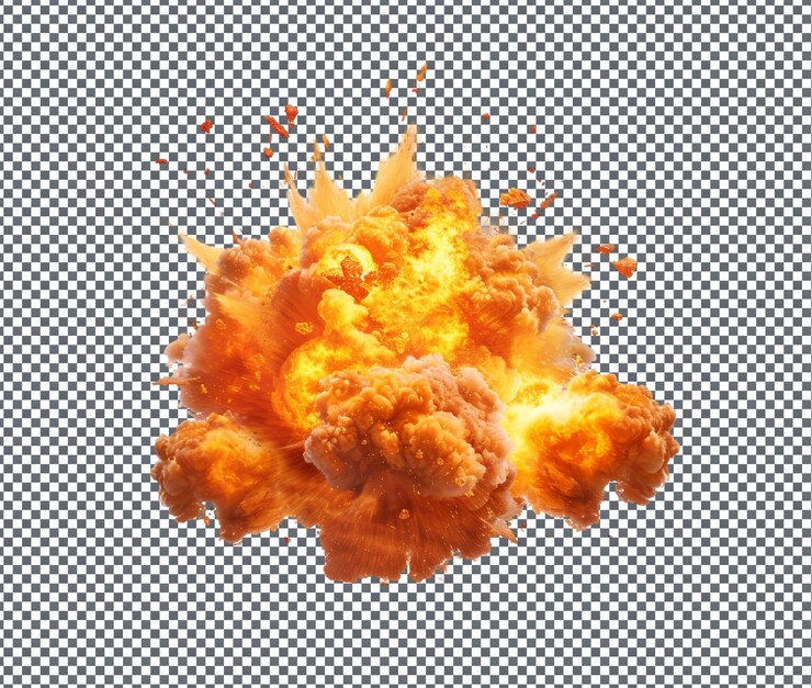 PSD strang napalm strike aislado en un fondo transparente