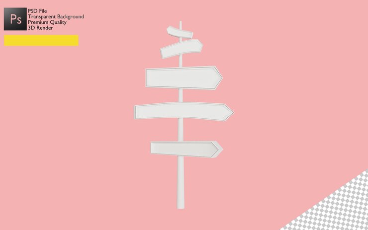 PSD straßenschild 3d-design