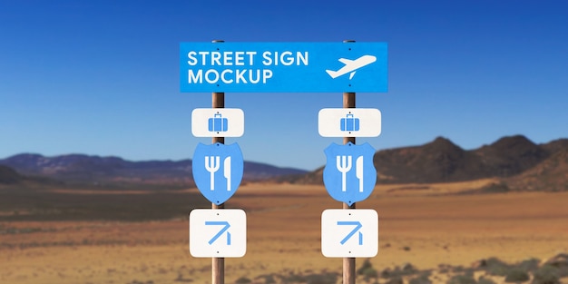 PSD straßenschild-mockup-design