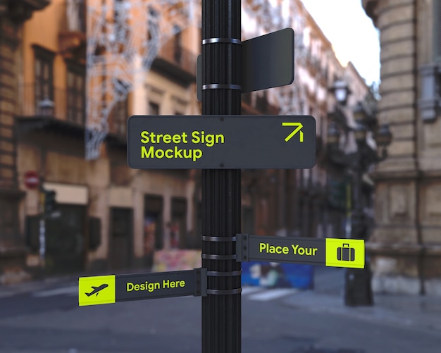 Straßenschild-mockup-design