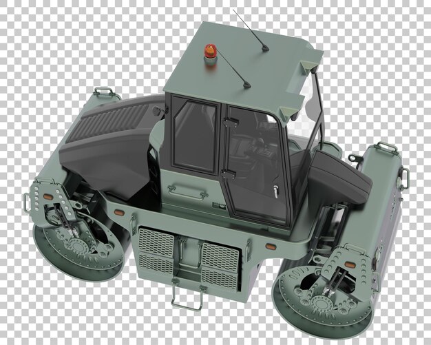 Straßenwalze auf transparentem Hintergrund 3D-Darstellung