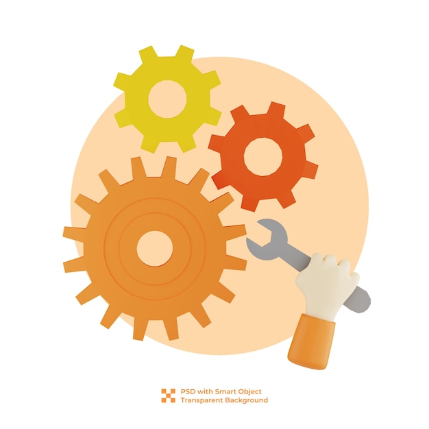 Strategia aziendale dell'illustrazione 3d