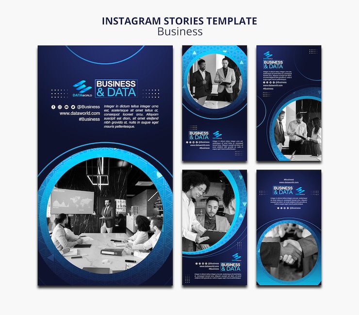 PSD stratégie d'affaires sur les histoires instagram