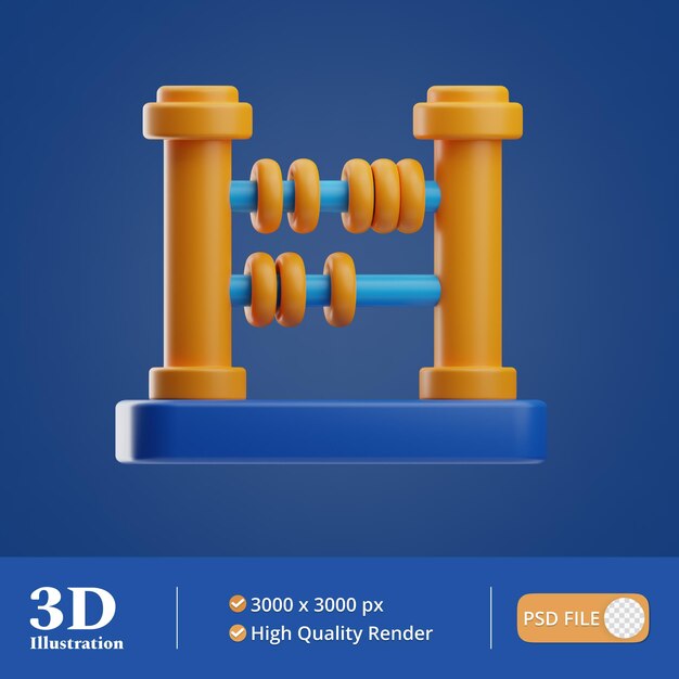 PSD stratégie marketing boulier illustration 3d