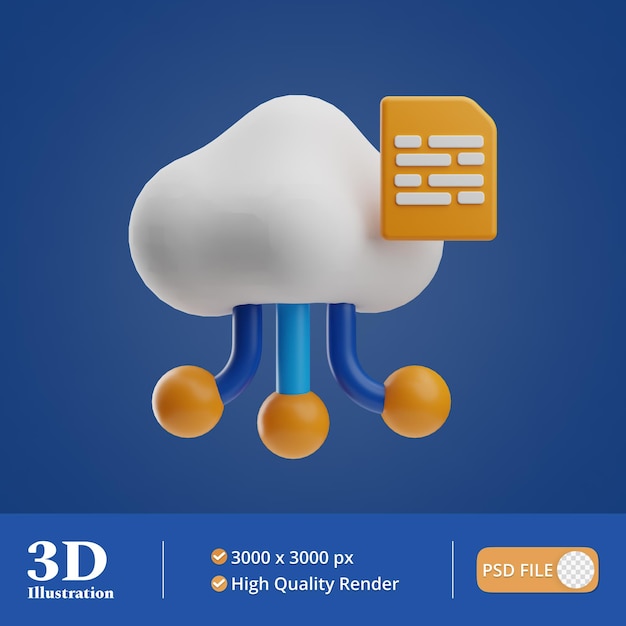 PSD stratégie marketing cloud illustration 3d