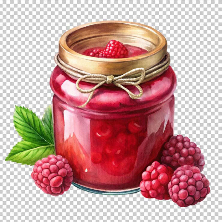PSD strawberry jam jar