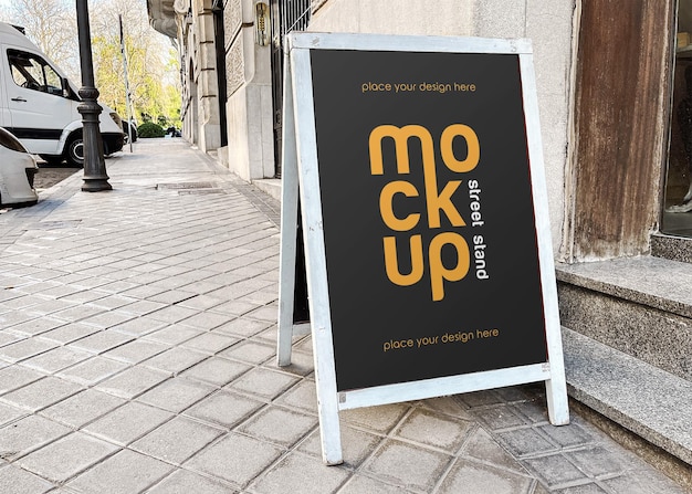 PSD street stand mockup