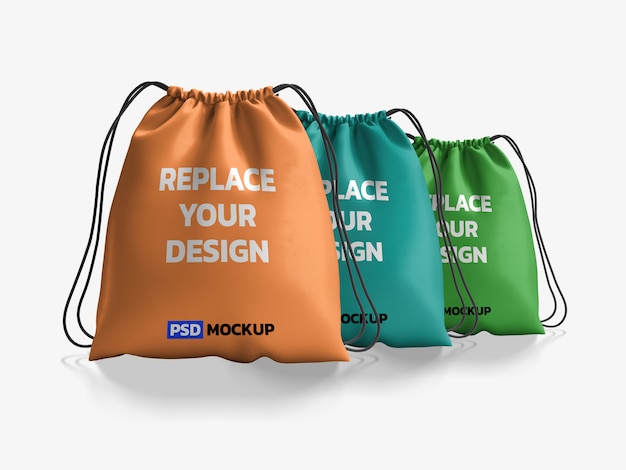 Streifen tasche mockup 3d rendering design