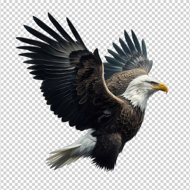 PSD striking eagle plumage png