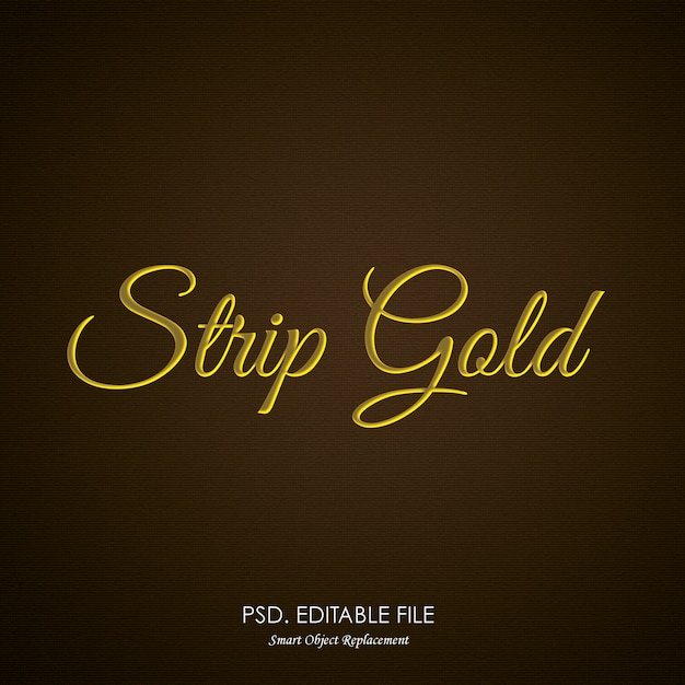 PSD strip gold texteffekt