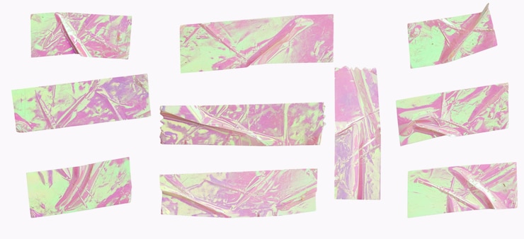 PSD strisce colorate di nastro iridescente