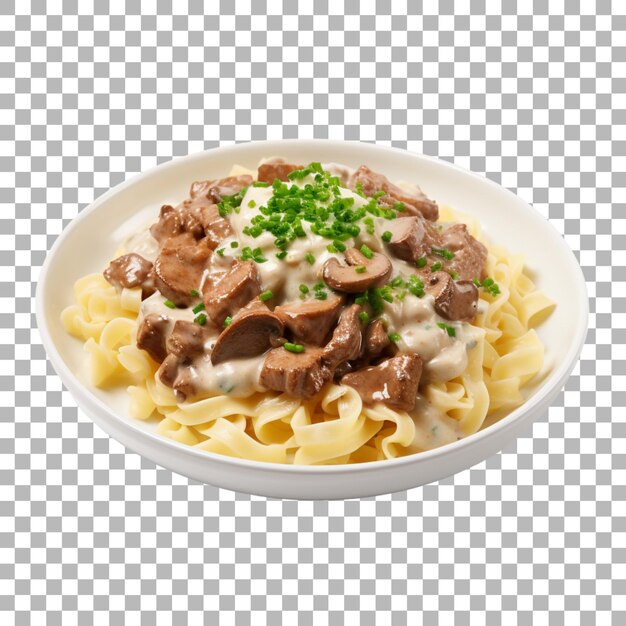 Stroganoff De Bœuf Sur Fond Transparent