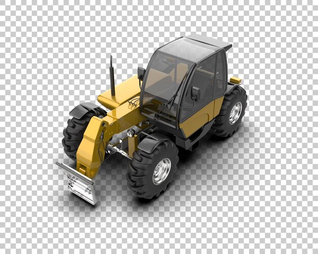 Stroj na řezání stromů izolovaný na pozadí, 3D renderování ilustrace