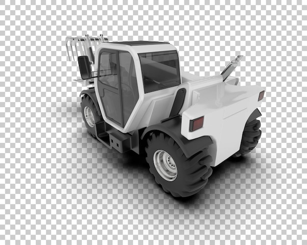Stroj na řezání stromů izolovaný na pozadí, 3D renderování ilustrace