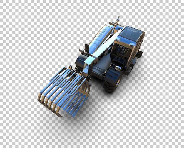 Stroj na řezání stromů izolovaný na pozadí, 3D renderování ilustrace