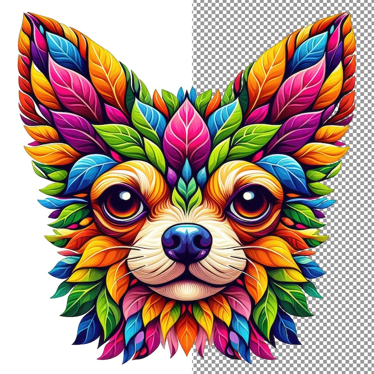 PSD strokes of canine grace artistic dog face masterpiece