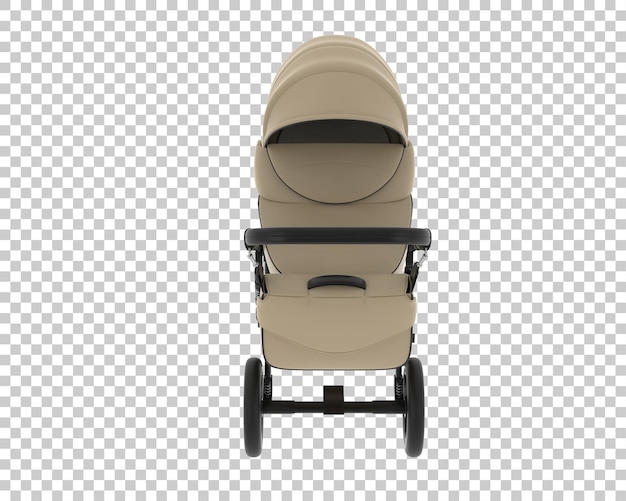Stroller isolated on background 3d rendering illustration