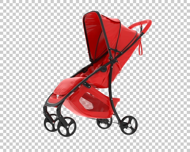 stroller isolated on transparent background 3d rendering illustration