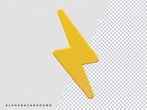 Stromsymbol 3D-Darstellung