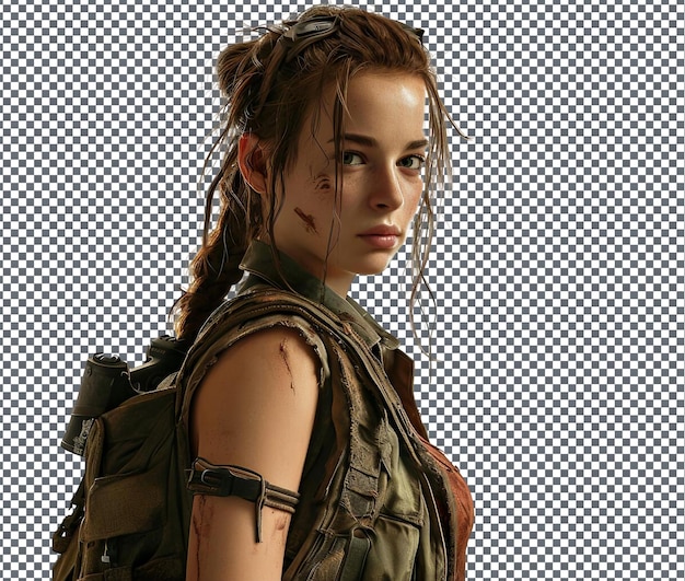 PSD strong ellie borderlands aislado en un fondo transparente