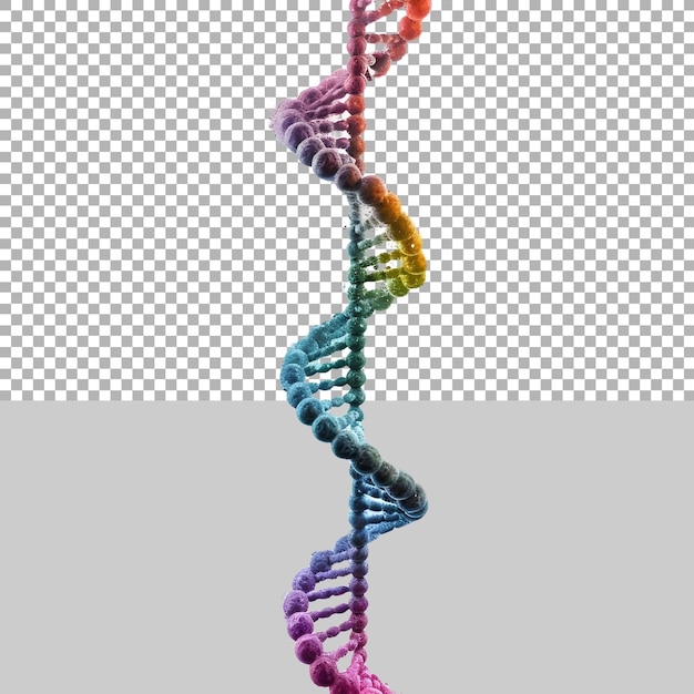 PSD structure de l'adn élément sur fond transparent ai généré