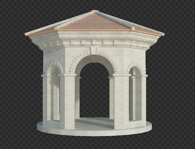Structure de bâtiment de rendu 3D isolé