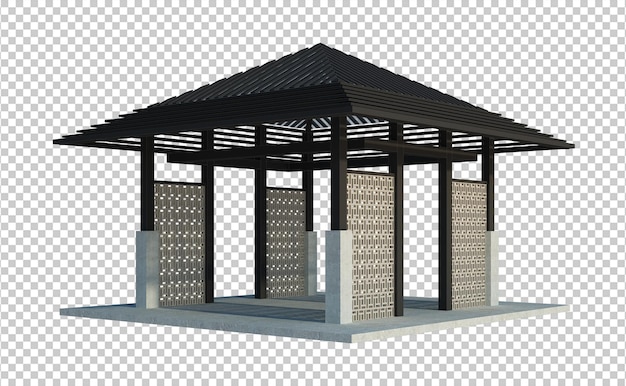 Structure de bâtiment de rendu 3D isolé