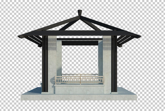 Structure de bâtiment de rendu 3D isolé