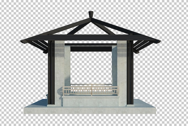 Structure De Bâtiment De Rendu 3d Isolé