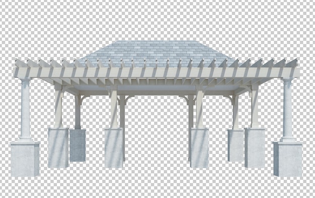 Structure de bâtiment de rendu 3D isolé