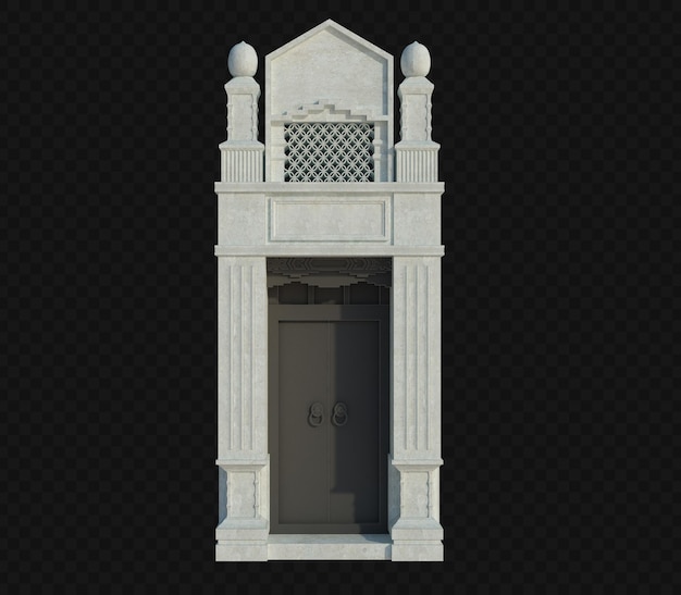 Structure du bâtiment de rendu 3D sur isolé