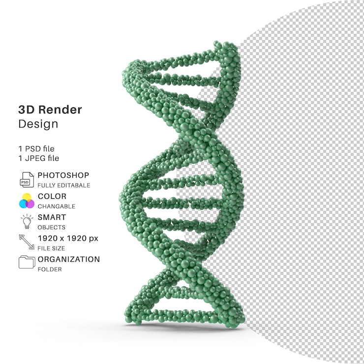 PSD structure du virus abstrait modélisation 3d fichier psd virus réaliste