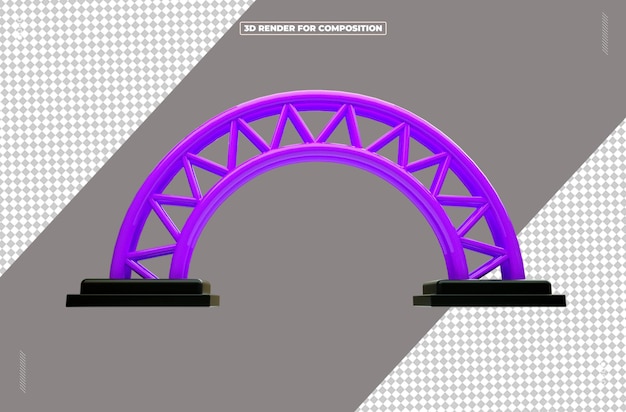 Structure lumineuse du réflecteur rendu en 3D