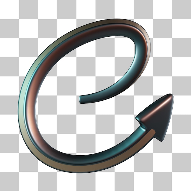 PSD strudelpfeil 3d-symbol