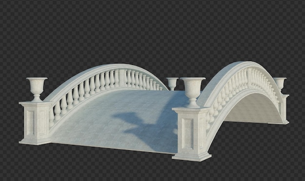 Struktur Bangunan Render 3D Terisolasi