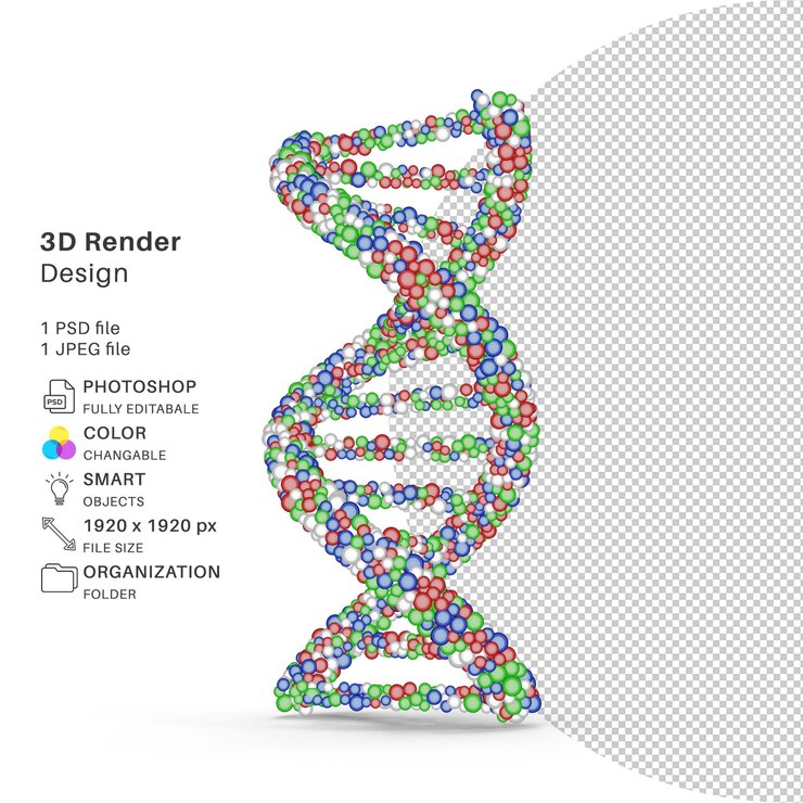 PSD struttura astratta del virus modellazione 3d file psd virus realistico