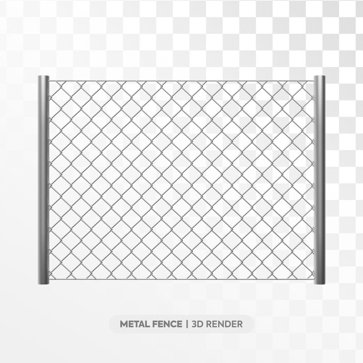 Struttura di recinzione metallica render 3d