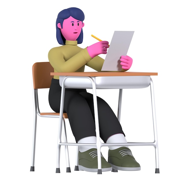 Studente di scrittura dell'Università di Educazione