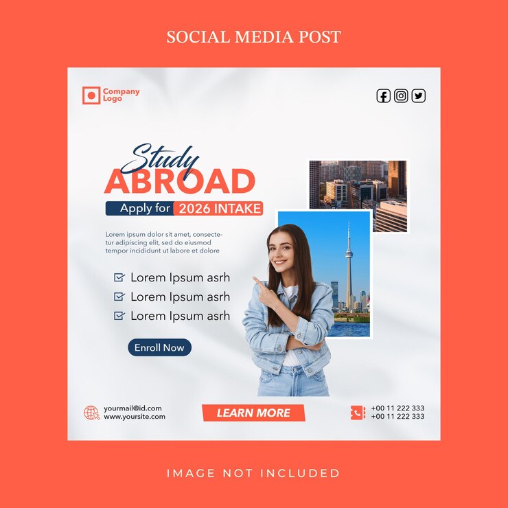 studio all'estero social media post design banner template