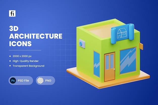 Studio d'architecture d'illustration 3D