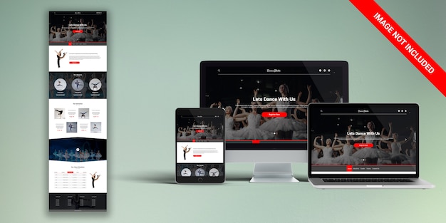 Studio dance web template psd