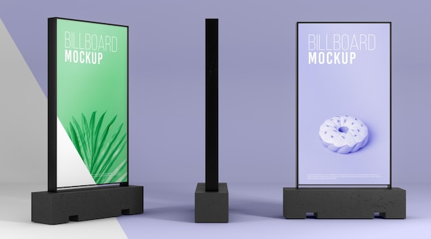 Studio del tabellone per le affissioni mock up