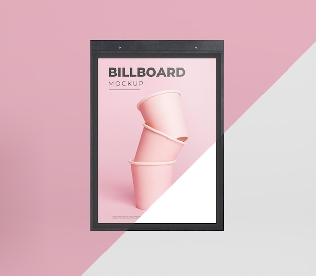 Studio del tabellone per le affissioni mock up