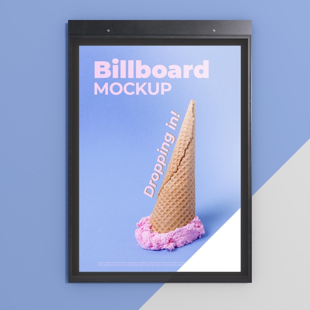 Studio del tabellone per le affissioni mock up