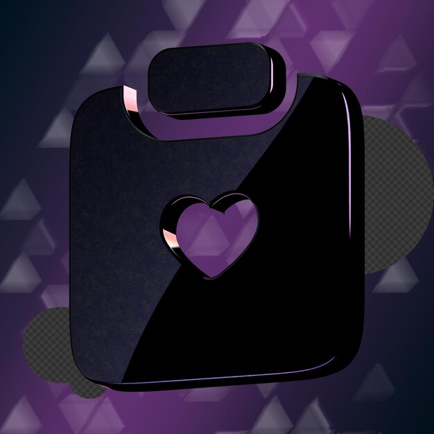 Stunning 3D icon with elegant metallic texture perfect for adding sophistication to any project