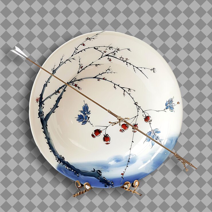 PSD stunning hand painted porcelain yumi featuring a beautiful d png game asset on clean background