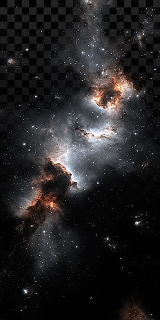 Stupendo sfondo di galassia nera su sfondo trasparente